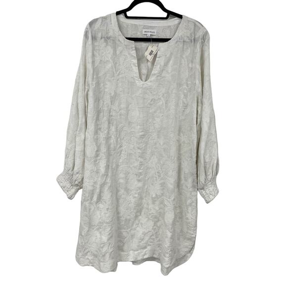 NWT $374 Abigail Zwaans St. Tropez Embroidered Tunic Dress Large - Picture 1 of 7